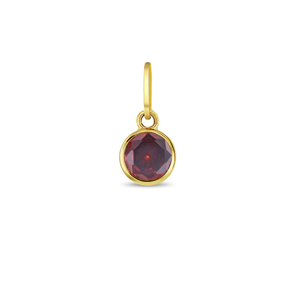 14k  CZ Birthstone Charm
