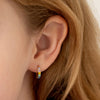 18k Gold Heart Cascade Kids / Children's / Girls Earrings Hoop Enamel