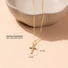 18k Gold Classic Stick Cross Baby / Kids / Teen Pendant/Necklace