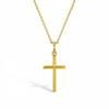 18k Gold Classic Stick Cross Baby / Kids / Girls Pendant
