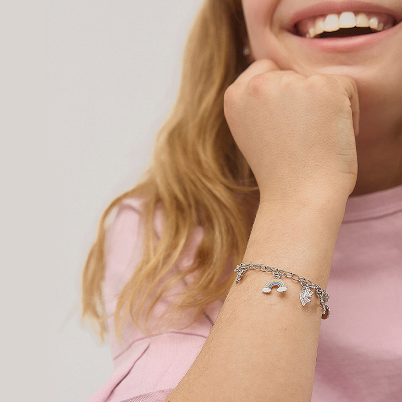 7 Sterling Silver Girl's Link Charm Bracelet for Kids - Base Starter Charm Bracelet for Little Girls - Add Your Charms at in Season Jewelry