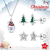 Holiday Magic Kids / Girls Earrings Jewelry Set - Sterling Silver
