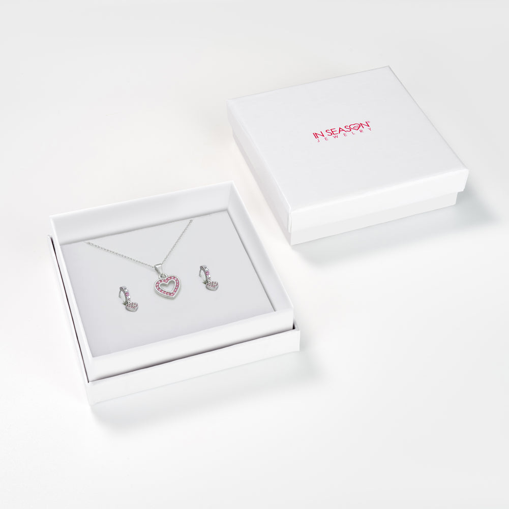 Orecchini A Cuore In Argento S925 Con Zirconia Cubica - Regalo Ipoallergenico Per Ragazze, Colori Mese E Segno Zodiacale