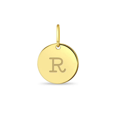 14k Gold Petite Engravable Circle Kids / Children's / Girls for Charm Bracelet