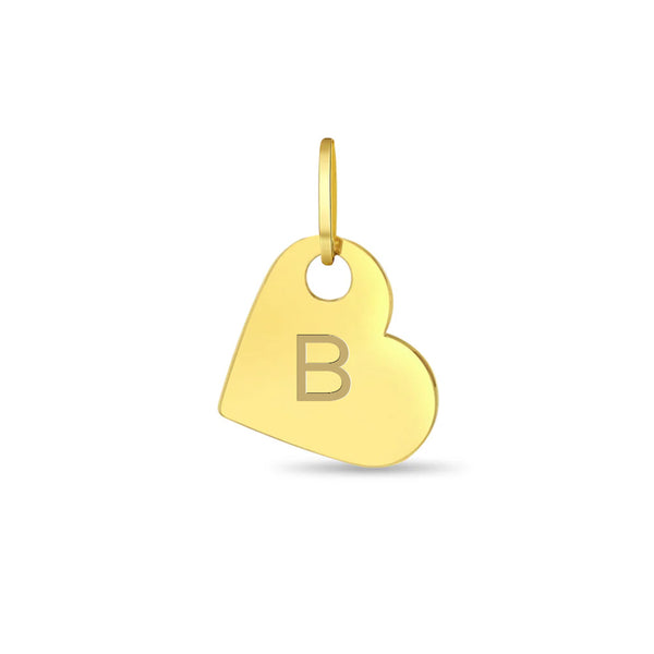 14k Polished Tilted Heart Girls Charm