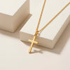 Flat Cross 16mm Toddler / Kids / Girls Pendant/Necklace Religious - 14K Gold Over Sterling Silver
