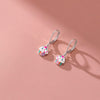 Cupcake & Toppings Dangle Kids / Children's / Girls Earrings Lever Back Enamel - Sterling Silver