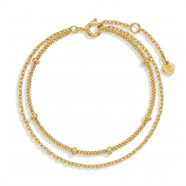 Layered Satellite Girls Plated Bracelet
