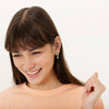 Star & Moon Dangle 9mm Kids / Children's / Girls Earrings Hoop/Huggie - 14k Gold Over Sterling Silver