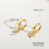 Star & Moon Dangle 9mm Kids / Children's / Girls Earrings Hoop/Huggie - 14k Gold Over Sterling Silver