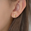 Sassy Kitty Cat Kids / Children's / Girls Earrings Screw Back - 14k Gold over Sterling Silver