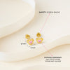 Miss Mouse Baby / Toddler / Kids Earrings Screw Back - 14k Gold over Sterling Silver