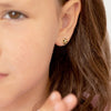 Soccer Ball Kids / Children's / Girls Earrings Screw Back Enamel - 14k Gold over Sterling Silver