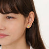 Rainbow Daisy Kids / Children's / Girls Earrings Screw Back Enamel - 14k Gold over Sterling Silver