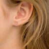 Groovy Enamel Flower Baby / Toddler / Kids Earrings Screw Back Enamel - 14k Gold over Sterling Silver