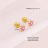 Groovy Enamel Flower Baby / Toddler / Kids Earrings Screw Back Enamel - 14k Gold over Sterling Silver