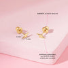 Electric Lightening Bolt Kids / Children's / Girls Earrings Screw Back - 14k Gold over Sterling Silver