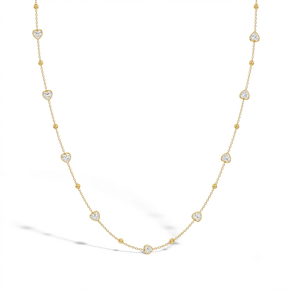 Polished Heart Station Plated Girls Necklace