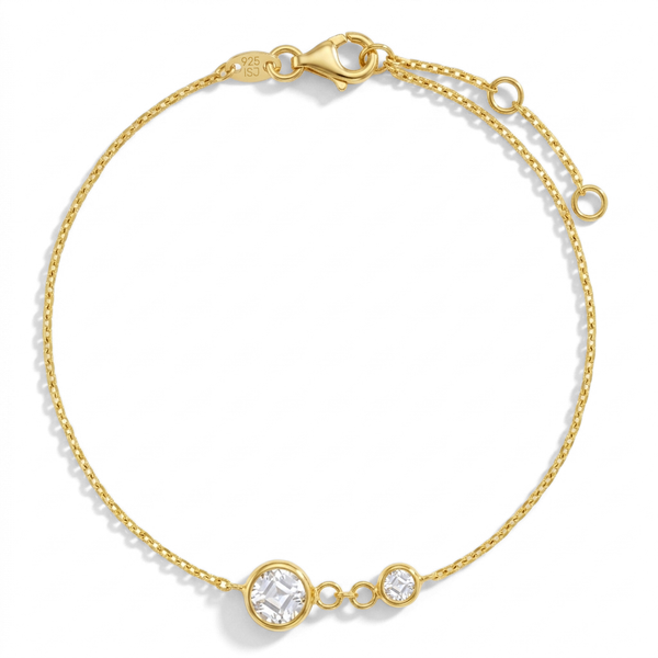Bezeled CZ Teen's Bracelet