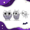 Hoot-Tastic Halloween Owl Earrings - Sterling Silver