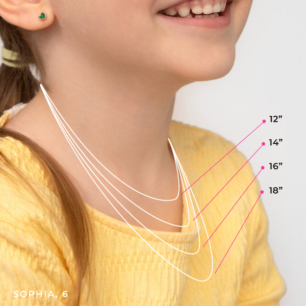 Kids Necklace Length Chart Necklace Sizes by Age for Children