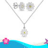 925 Sterling Silver The Perfect Daisy Necklace Jewelry Set For Children