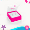 Groovy Enamel Flower Toddler / Kids Earrings Screw Back Enamel - Sterling Silver