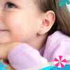 Puffed Blossom Kids / Children's  Earrings Screw Back - Sterling Silver