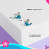 Playful Whale Kids / Children's / Girls Earrings Screw Back - Sterling Silver