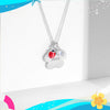 Classic Flower Silhouette 17mm Kids / Children's / Girls Pendant/Necklace Personalized - Sterling Silver