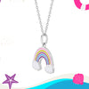 Colorful Rainbow Toddler/Girls Necklace Enamel - Sterling Silver