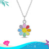 Flower Power Toddler/Girls Necklace Enamel - Sterling Silver