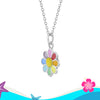 Flower Power Toddler/Girls Necklace Enamel - Sterling Silver