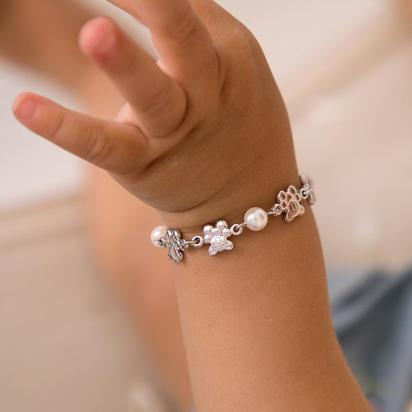Bear & Pearl Baby Bracelet