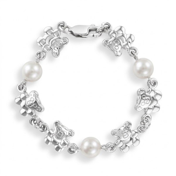 Bear & Pearl Baby Bracelet