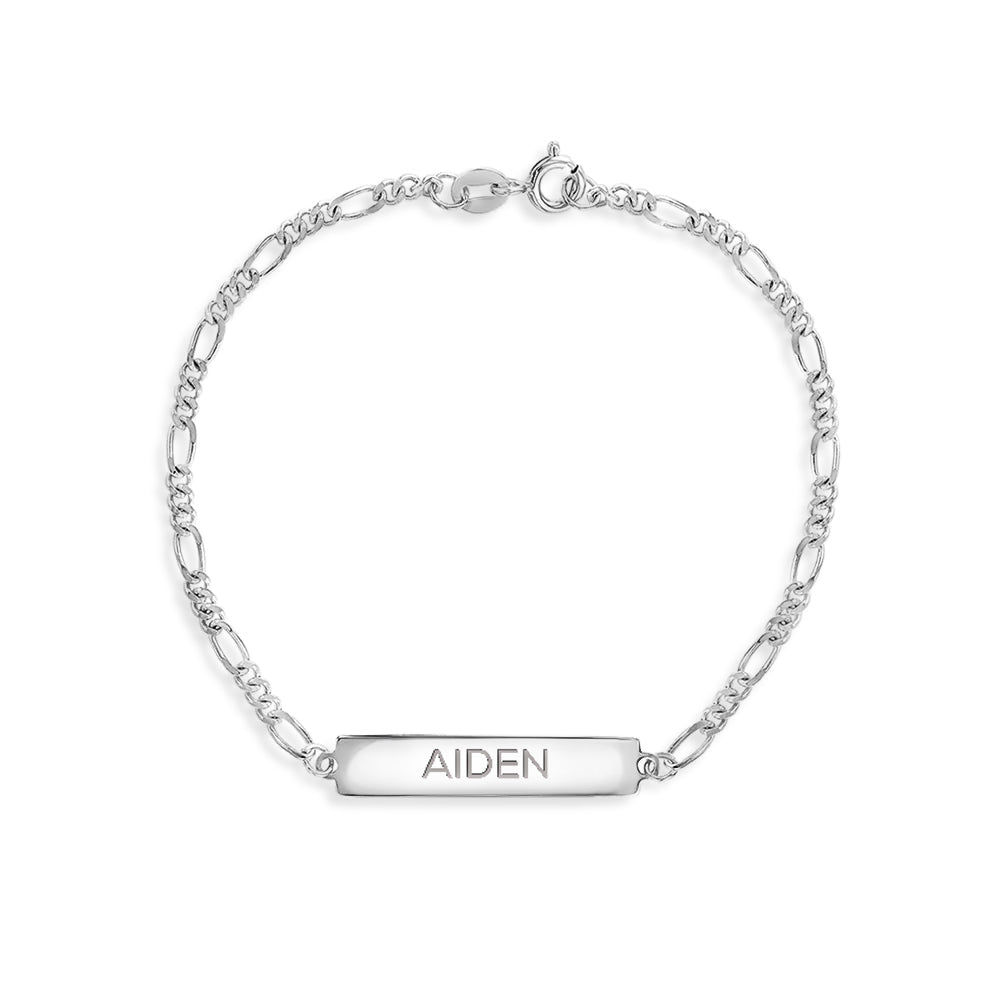 Thin Tag ID Kids Boy's Boys Bracelet Sterling Silver