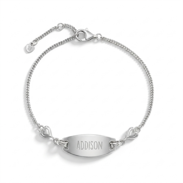 Heart & Chain Toddlers ID Bracelet
