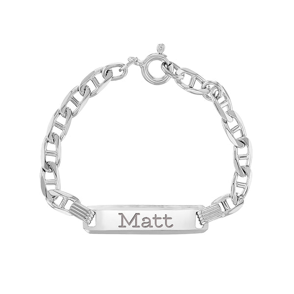 Anchor Chain Boy's Engravable ID Bracelet