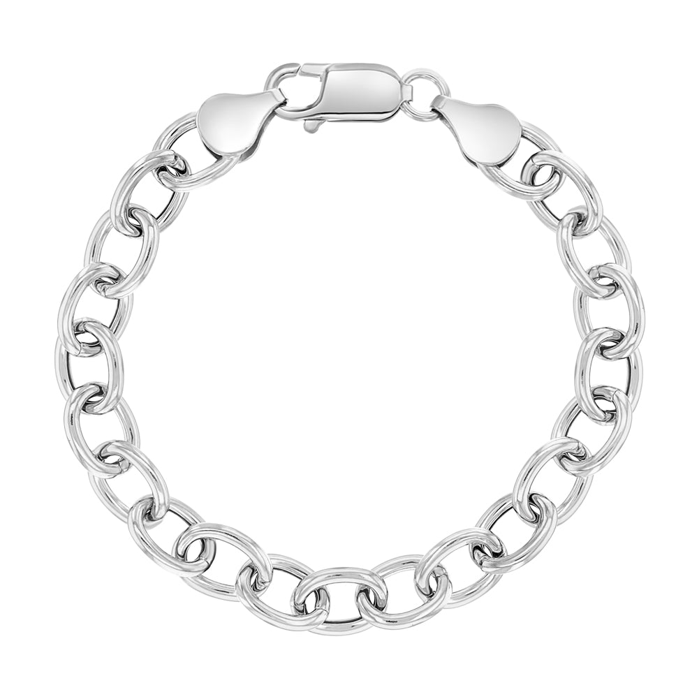 Amazon.com: Rembrandt Charms Open Cable Link Classic Charm Bracelet with  Toggle, Sterling Silver: Link Charm Bracelets: Clothing, Shoes & Jewelry