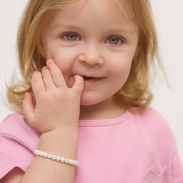 Classic Cultured Pearl Strand Girls Bracelet