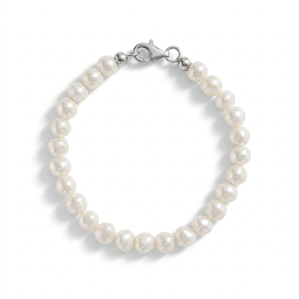 Classic Cultured Pearl Strand Girls Bracelet