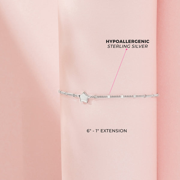 Puffed Linked Stars Link Girls Bracelet