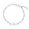 5.5"-6.5" Oval Classic Engravable Kids / Boy's / Boys Bracelet - Sterling Silver