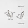 Multi Clear CZ 9mm Teen Earrings Hoop/Huggie Safety Latch - Sterling Silver