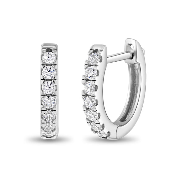Pave Women's Hoop Earrings