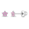 Teenie Tiny Star 3mm Baby / Toddler Earrings Screw Back - Sterling Silver