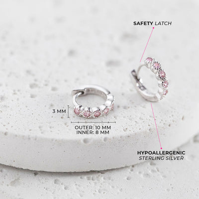 16-Pair Cute Animal Hoop Earrings For Girls Hypoallergenic Silver