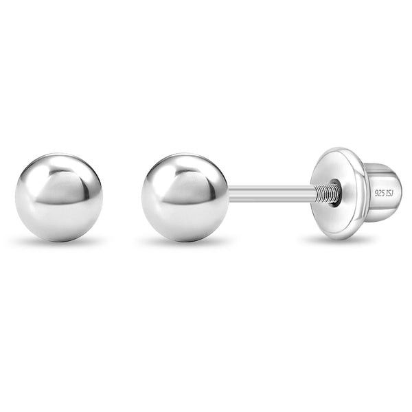 Classic Polished Ball Kids Earrings