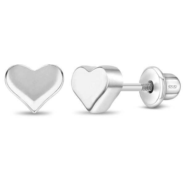 Puffed Polished Heart Kid Earrings