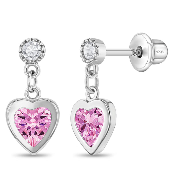 My First Dangle Hearts Girl Earrings